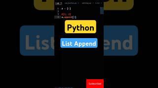 Python List Append #python