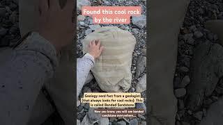 Found a striped rock by the river. #geology #rocks #nerdfacts