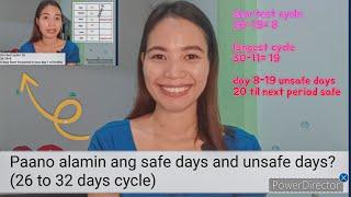 VLOG 22 | 26 to 32 days cycle - Paano malaman ang Safe and Unsafe days? | Easy method | TeacheNanay