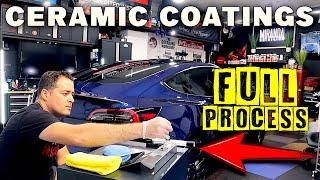 CERAMIC COATINGS | FULL  PROCESS | TIPS & TRICKS #detailing #detailingtips #tesla