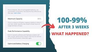 Iphone11 Pro Max battery health update after 3 weeks (Purchased at DIM GADGET)