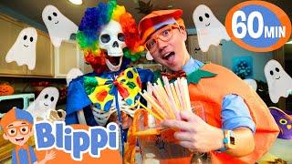 Blippi Plays Halloween Sink or Float! - Blippi | Educational Videos for Kids