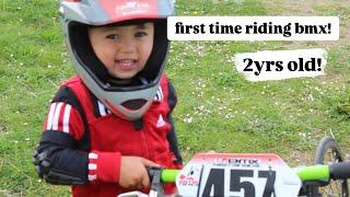 2yr old Kashy’s first bmx bike ride