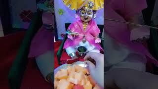 लड्डू ने भोग थाली में खाया आज खरबूजा मेरा प्यार लड्डू#viral#video#like#share#subscribe