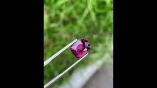 Purplish Hot Pink Burmese Spinel 5.10 Carats Cushion Cut Natural Gemstone #gems #viral #foryou