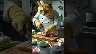 The Meow Chef is preparing the Pork