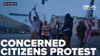 Concerned citizens protest in Bozeman