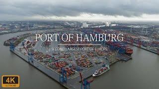 Port of Hamburg | 2nd Largest Port Of Europe | 4K Drone Video