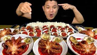 MUKBANG SEAFOOD GURITA KERANG SUPER PEDAS TAMBAH NASI