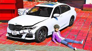 РЕАЛЬНАЯ ЖИЗНЬ ШКОЛЬНИКА GTA 5 - ПОПАЛ В АВАРИЮ НА НОВОЙ BMW G20! РАЗБИЛ ПОДАРОК ОТЦА!  ГАРВИН