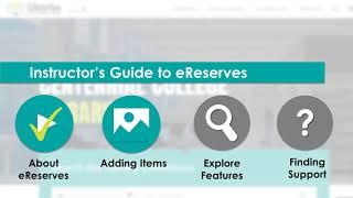 Instructor's Guide to eReserves