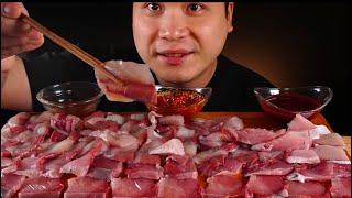 Sashimi cá Cam - Kanpachi sashimi // mukbang - Thánh ăn Hàn Quốc