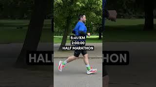 Half Marathon Paces in Real Time #running #training