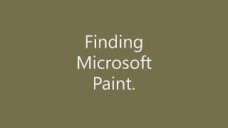 4. Finding the Paint application on your PC