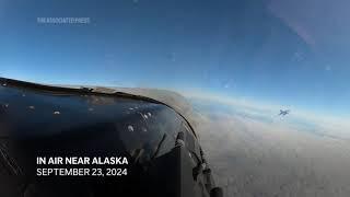 Watch how close this Russian jet flies to a US plane near Alaska