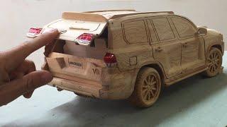 Wood Carving - TOYOTA Land Cruiser V8 2020 (New Version) - Woodworking art