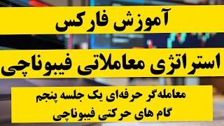 معامله‌گر حرفه‌ای یک جلسه پنجم گام های حرکتی فیبوناچی