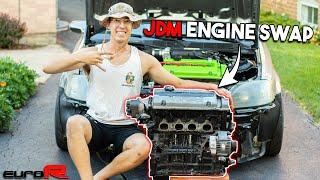 Legendary JDM Honda Big Block Engine Meets Insanely Clean EK Hatch | Boosted John