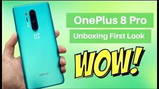 OnePlus 8 Pro Unboxing First Look (Glacial Green) 