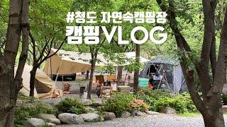 청도 자연속캠핑장️나무그늘에 계곡까지 2박3일_캠핑vlog