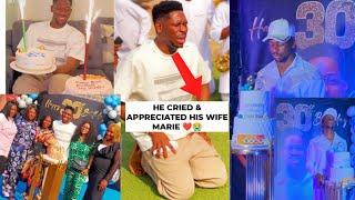 Moses bliss cried & appreciated his wife for his 30th birthday surprise party