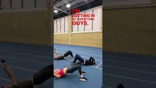 SSA Adam Tries Glute bridge raise challenge with GB Athletes Jess Tapin and Dan Putnam