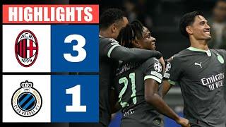 Milan-Club Brugge 3 - 1 | HIGHLIGHTS & GOALS | UEFA Champions League 2024/25