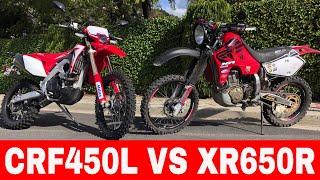 The Honda Crf450L vs XR650R #Honda #xr650r #crf450l