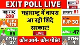 🟢Live Exit Polls Maharashtra Election 2024 | महाराष्ट्र में वापस आ रही शिंदे सरकार | BJP | Congress