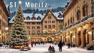 St. Moritz, Switzerland  A Magical Cosy Christmas ️ Winter Wonderland 4K ️