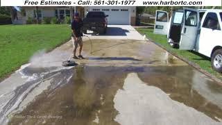 Harbor Tile and Carpet Cleaning | Power Washing Driveway | West Palm Beach Florida