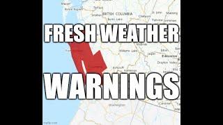 Fresh Weather Warnings Issued for British Columbia - New Storm Coming!