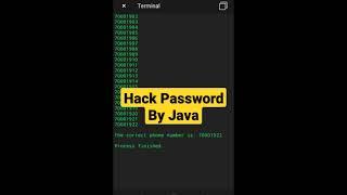 hack password by java on mobile.#java#password#hack#mobile#code