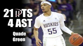 Washington's Quade Green Scores 21 Points vs  Utah | Full Highlights | 12/3/20