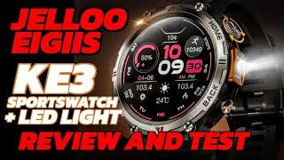 JELLOO / EIGIIS KE3 SPORTS SMARTWATCH WITH LED LIGHT: HANDS ON REVIEW #androidsmartwatch #android