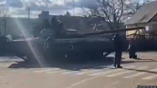 A Single Man In Ukraine Takes On A Russian Tank