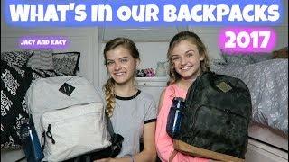 What's In Our Backpacks ~ Back to School 2017 ~ Jacy and Kacy