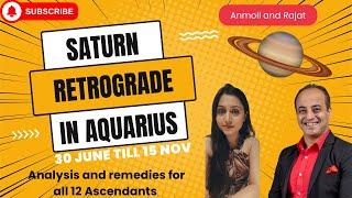 Saturn Retrograde transit in Aquarius for all Ascendants 30 Jun till 15 Nov and simple remedies