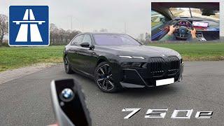 2023 BMW 750E XDRIVE on AUTOBAHN POV test drive NO SPEED LIMIT