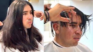 3 años sin cortarse el cabello  CAMBIO INCREÍBLE #hairstyle #haircut #tutorial #textura #fade