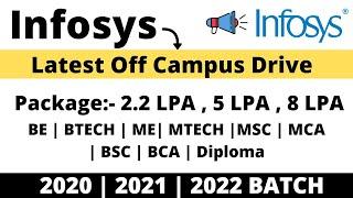 Infosys Off Campus Drive | 2020 | 2021 | 2022 BATCH Eligible | Many Courses Eligible | Latest Jobs