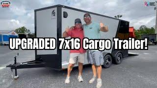 Check out this SWEET Spartan Cargo 7X16 Two Tone Enclosed Trailer | Renown Cargo Trailers