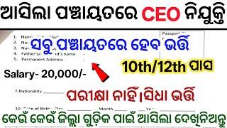 Odisha Panchayat CEO Recruitment 2025 ! Odisha Panchayat Level Govt Jobs ! Odisha New Govt Jobs