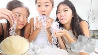 We Only Ate CLEAR FOODS For 24 Hours Challenge!!