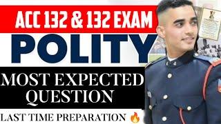 Indian Polity Most Expected MCQs For ACC 132 Exam | Sure Shot Polity Questions