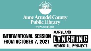 Maryland Lynching Memorial Project Film and Talk