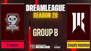 Dota2 - 9 Pandas vs Shopify Rebellion - Game 1 - DreamLeague Season 20 - Group B