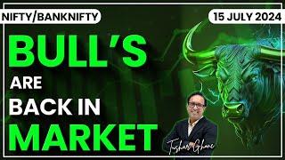 Nifty Prediction & Bank Nifty Analysis for Monday | 15h July 2024 | #nifty #banknifty Tomorrow