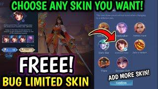 Choose FREE LIMITED SKIN (100% Work)! | Bug New Arrival - MLBB