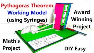 pythagoras theorem working model maths project using syringes - maths project | craftpiller